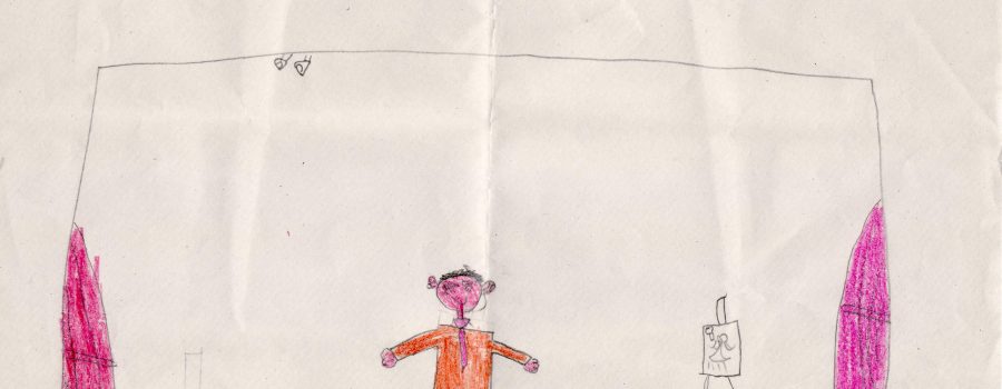 El dibujo de Ariadna sobre el espectáculo “La Llave del Tiempo”